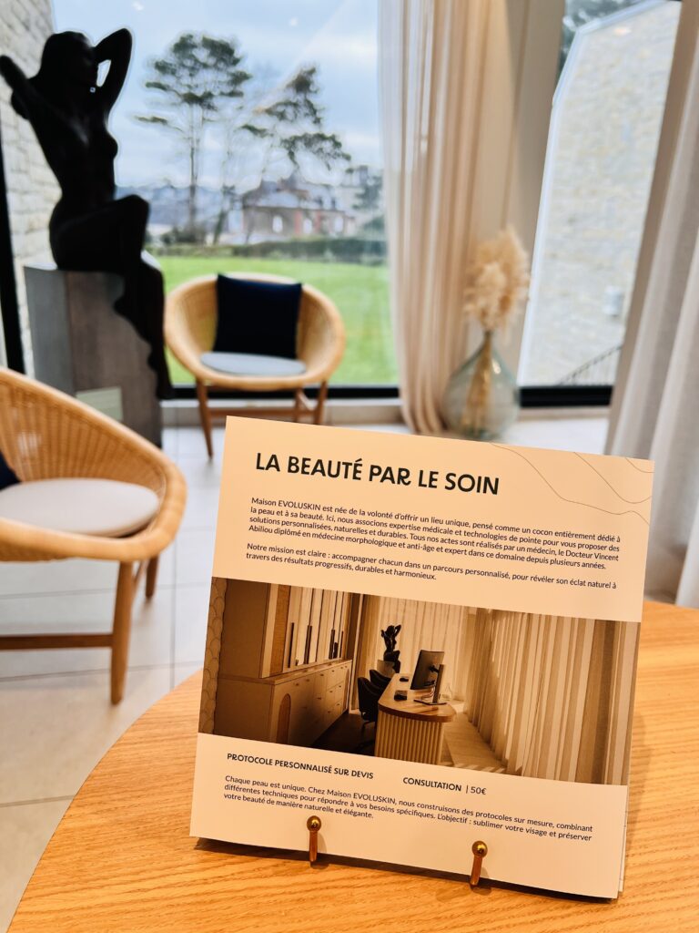 Tarifs du cabinet de médecine esthétique Maison Evoluskin à Dinard sur la Côte d’Émeraude